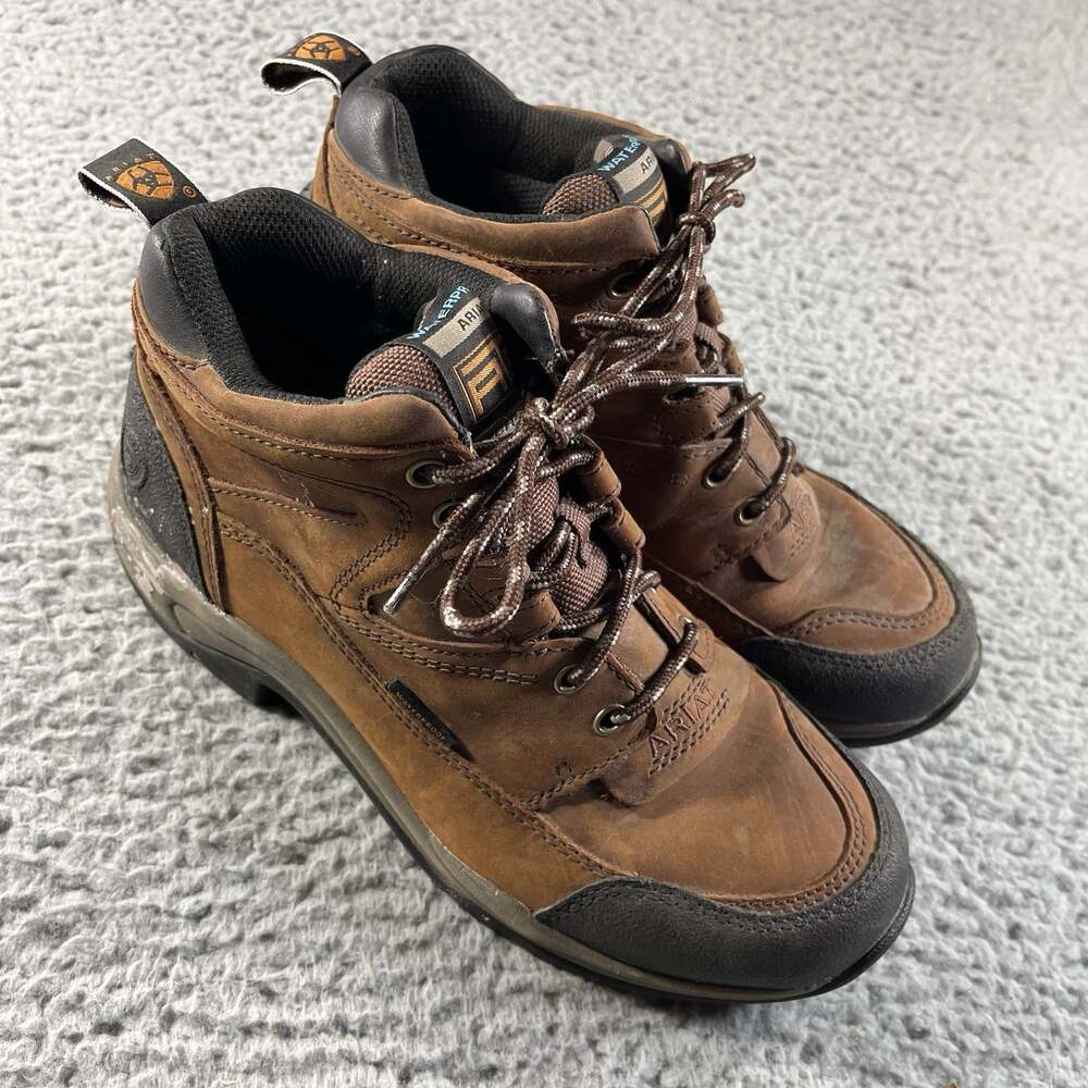 Ariat Terrain Waterproof Boots Womens 8.5 B Leather Hiking Equestrian 10004134